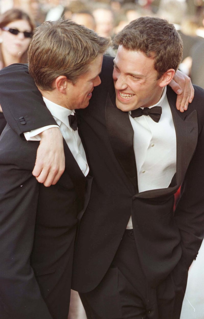 Actors Matt Damon and Ben Affleck