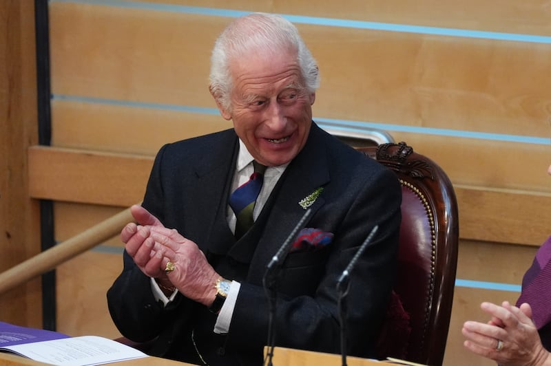 Charles hailed the Scottish Parliament