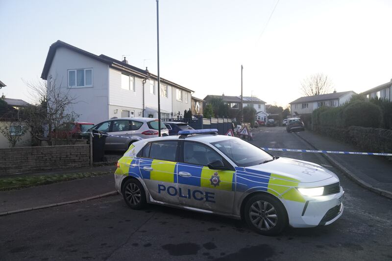 Police at the scene on Marshall Street in Yeadon