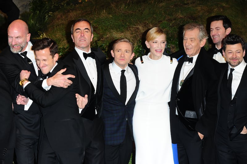 Graham McTavish, Adam Brown, James Nesbitt, Martin Freeman, Cate Blanchett, Sir Ian McKellen, Richard Armitage and Andy Serkis, who were part of The Hobbit: An Unexpected Journey