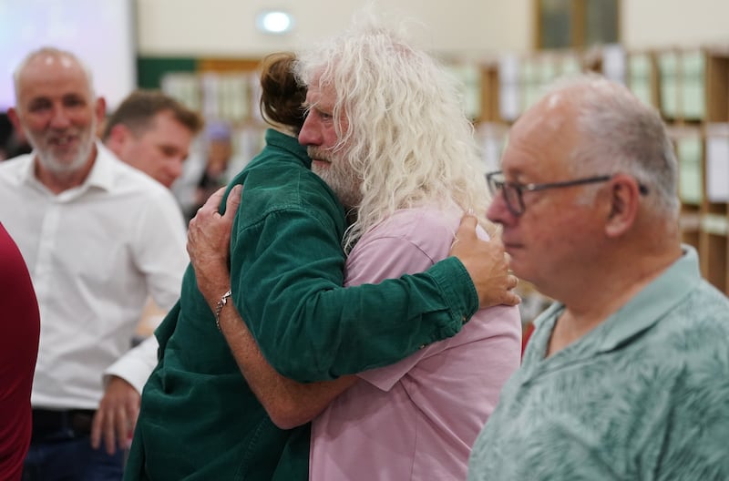 Mick Wallace at the count centre after he was eliminated