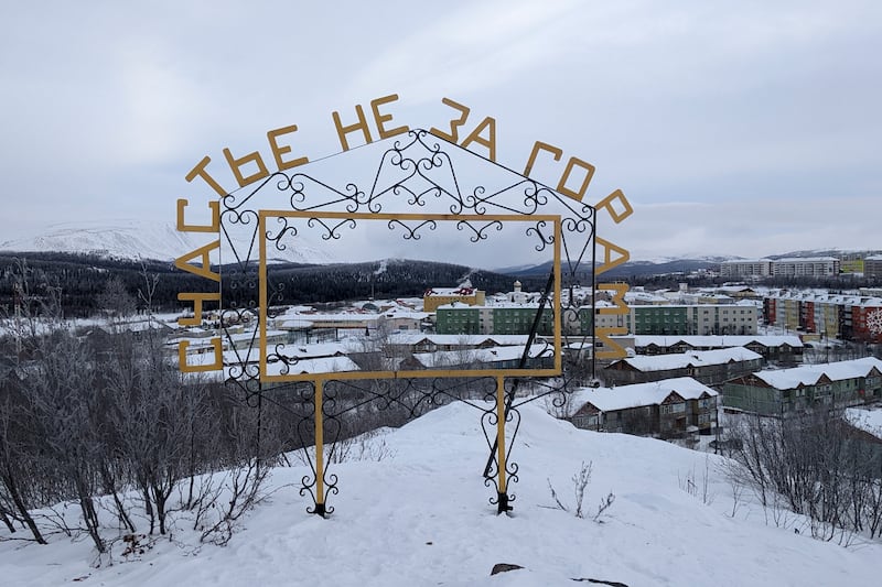 The town of Kharp in the Yamalo-Nenetsk region of Russia, the location of the penal colony in which Alexei Navalny died (AP)