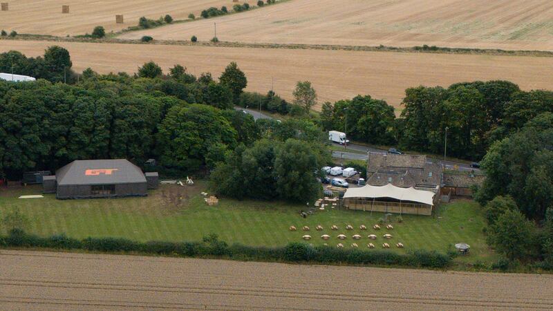 A marquee has been erected in the grounds of The Farmer’s Dog pub ahead of its opening