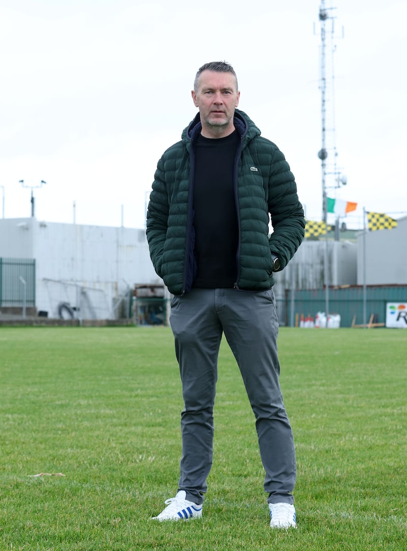 Former Armagh star Oisin McConville pictured in Crossmaglen.
PICTURE COLM LENAGHAN