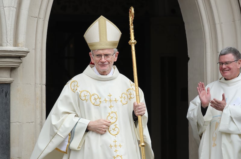 Bishop Alan McGuckian during the Chrism Mass at St Peter’s Cathedral in West Belfast on Wednesday.

PICTURE COLM LENAGHAN