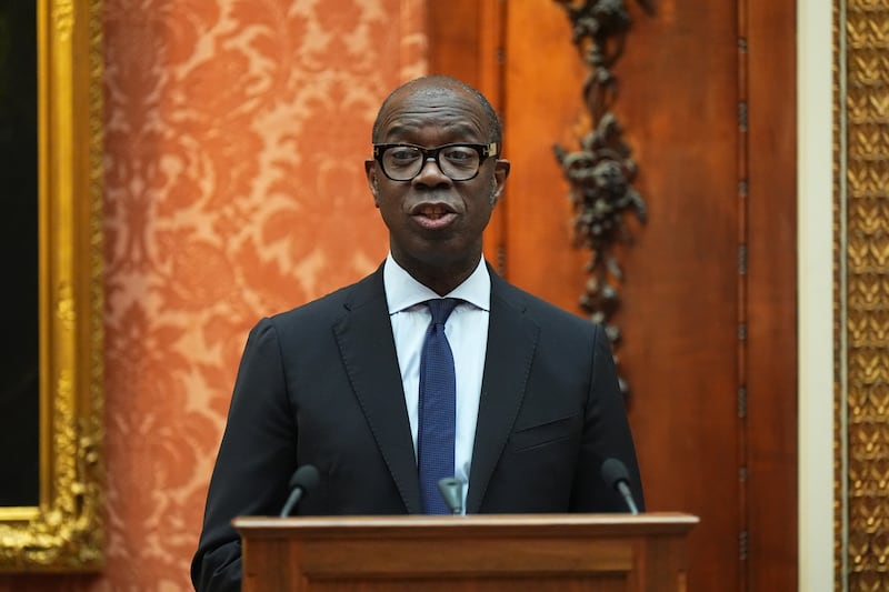 Clive Myrie speaking during a reception for winners of the Queen’s Commonwealth Essay Competition in November