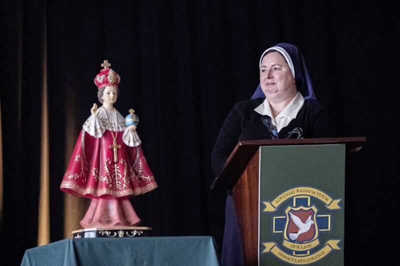 Siobhan McSweeney as Sister Michael in the Channel 4 series Derry Girls 