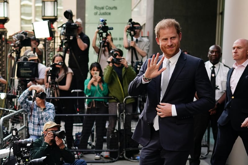 The Duke of Sussex leaving the Rolls Buildings in central London in June