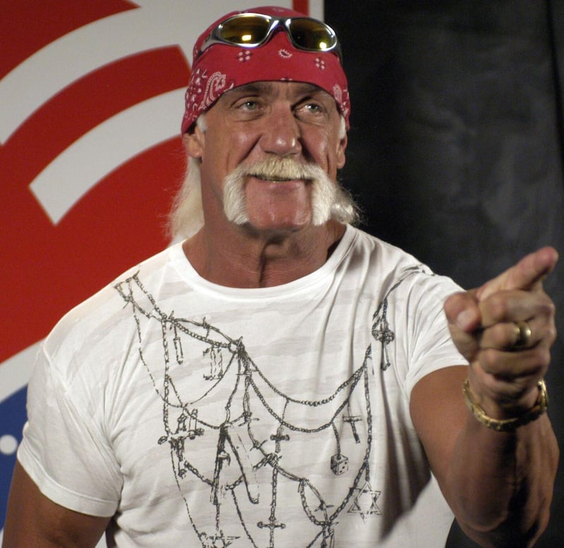 The American wrestler Hulk Hogan is famed for his handlebar moustache