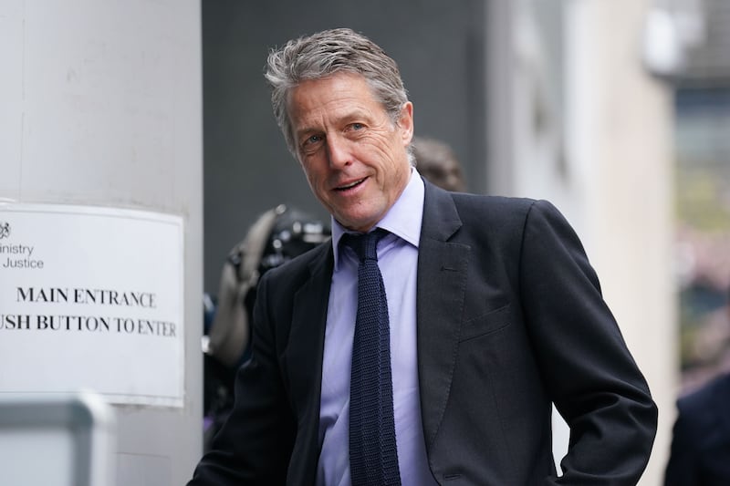 Hugh Grant outside the Rolls Buildings in central London