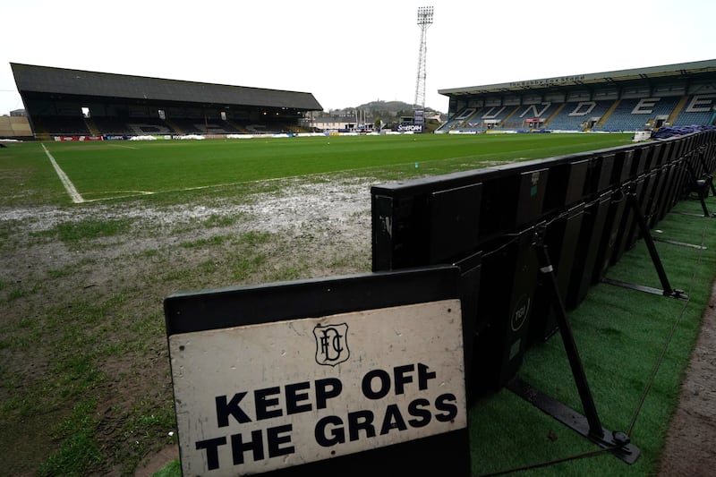 Dundee’s pitch was regularly waterlogged