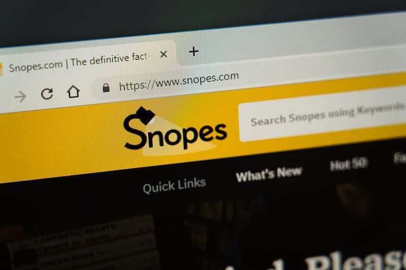 Snopes fact checking service