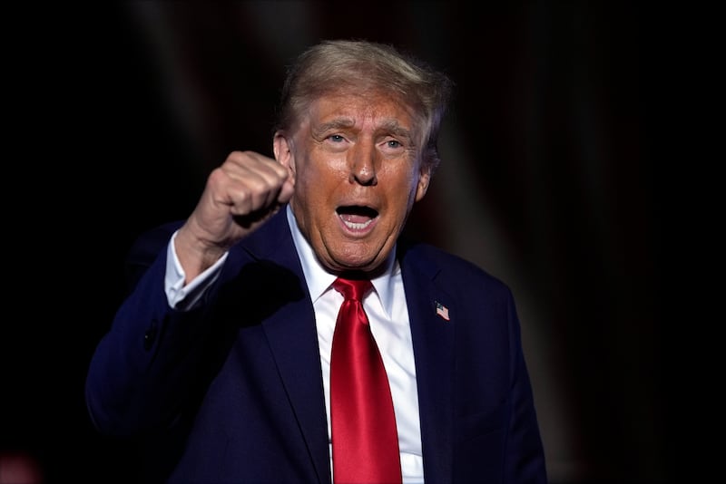 Presidential nominee former President Donald Trump at the Butler Farm Show (Evan Vucci/AP)