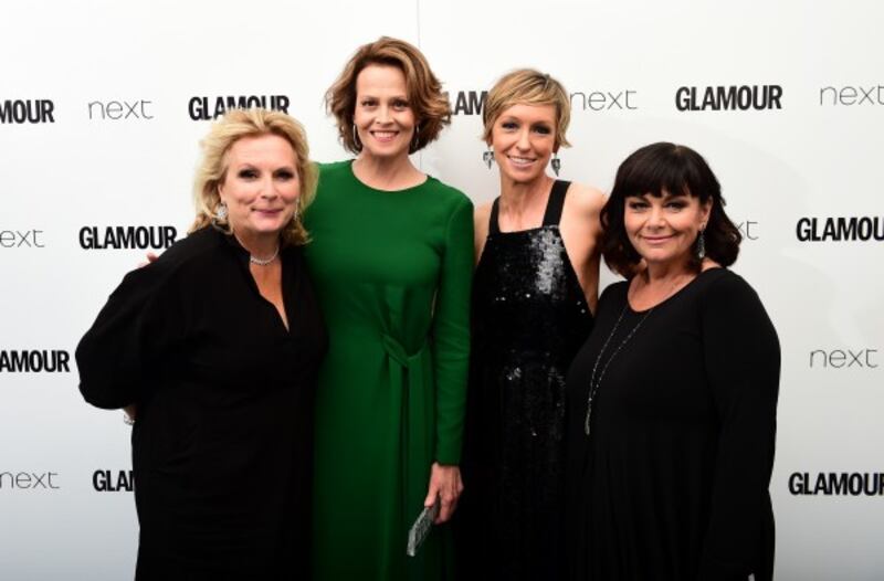  Jennifer Saunders, Sigourney Weaver, Jo Elvin and Dawn French (Ian West/PA)