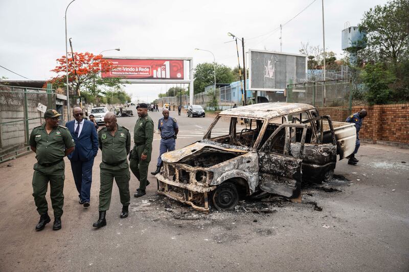 Violence broke out after the disputed poll (AP)