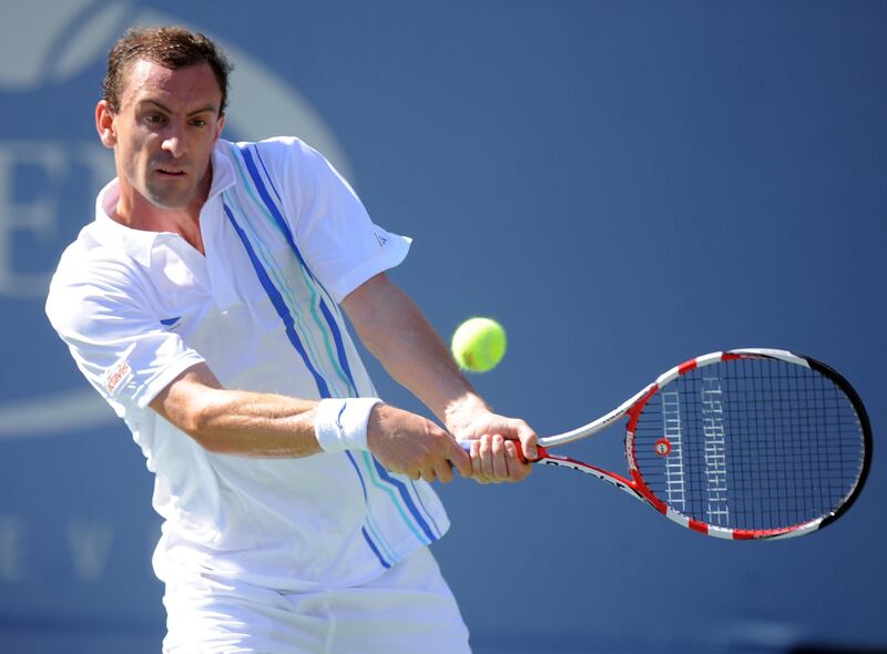 Ireland's Conor Niland in action against Serbia's Novak Djokovic during day two of the US Open at Flushing Meadows, New York, USA.