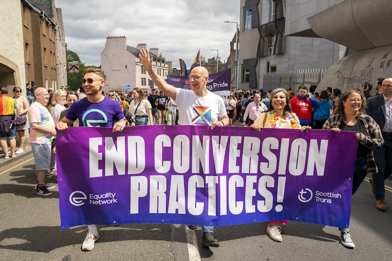The First Minister marched in Edinburgh Pride on Saturday