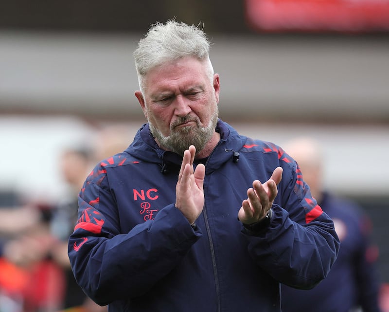 Niall Currie slapping and looking dejected