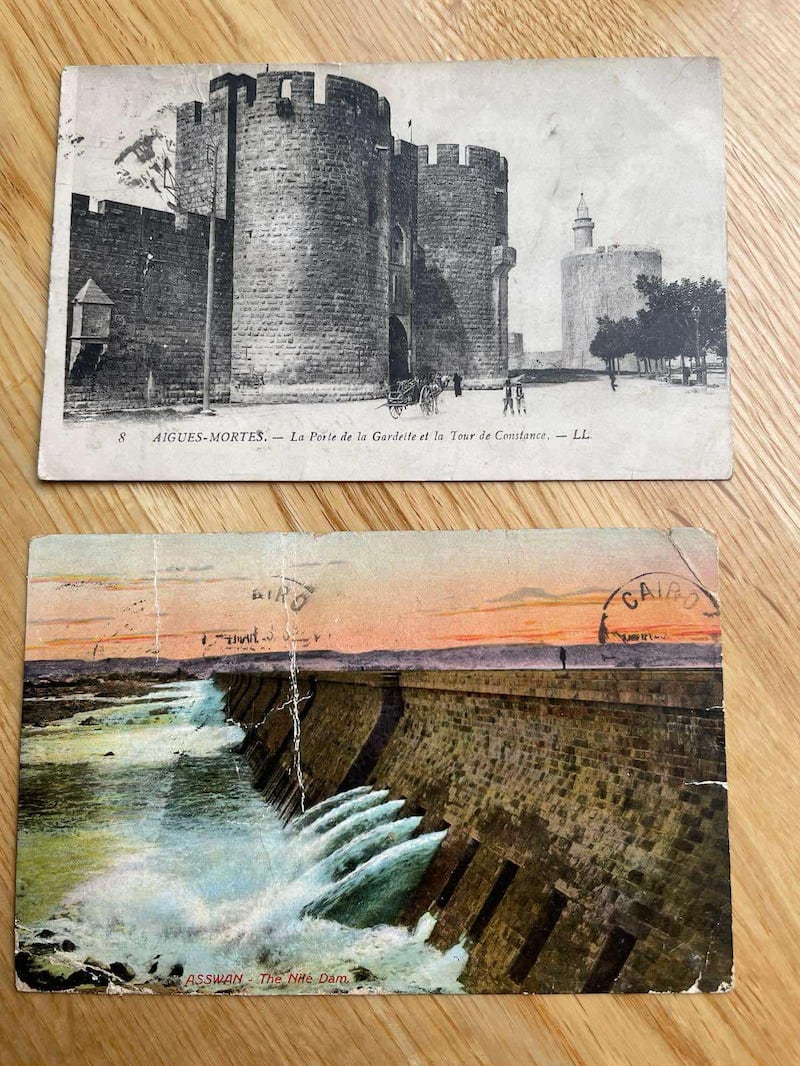 The postcards were found at an antiques fair in the Isle of Wight