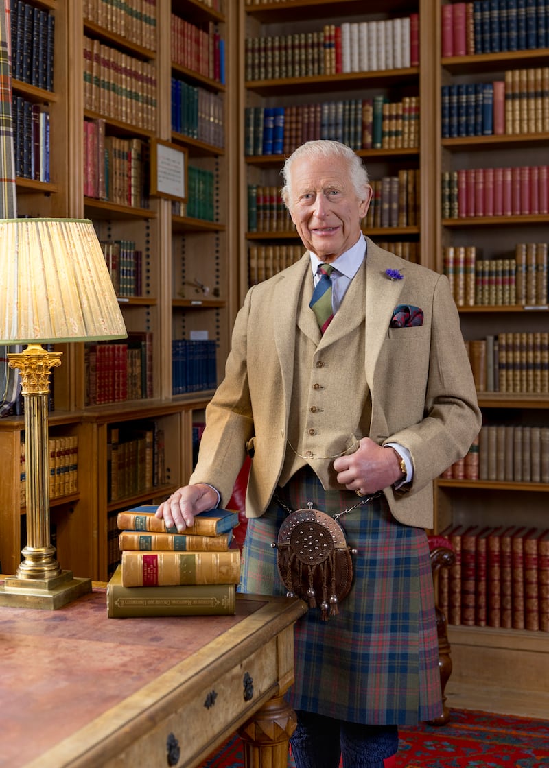 Charles in his study at Balmoral Castle