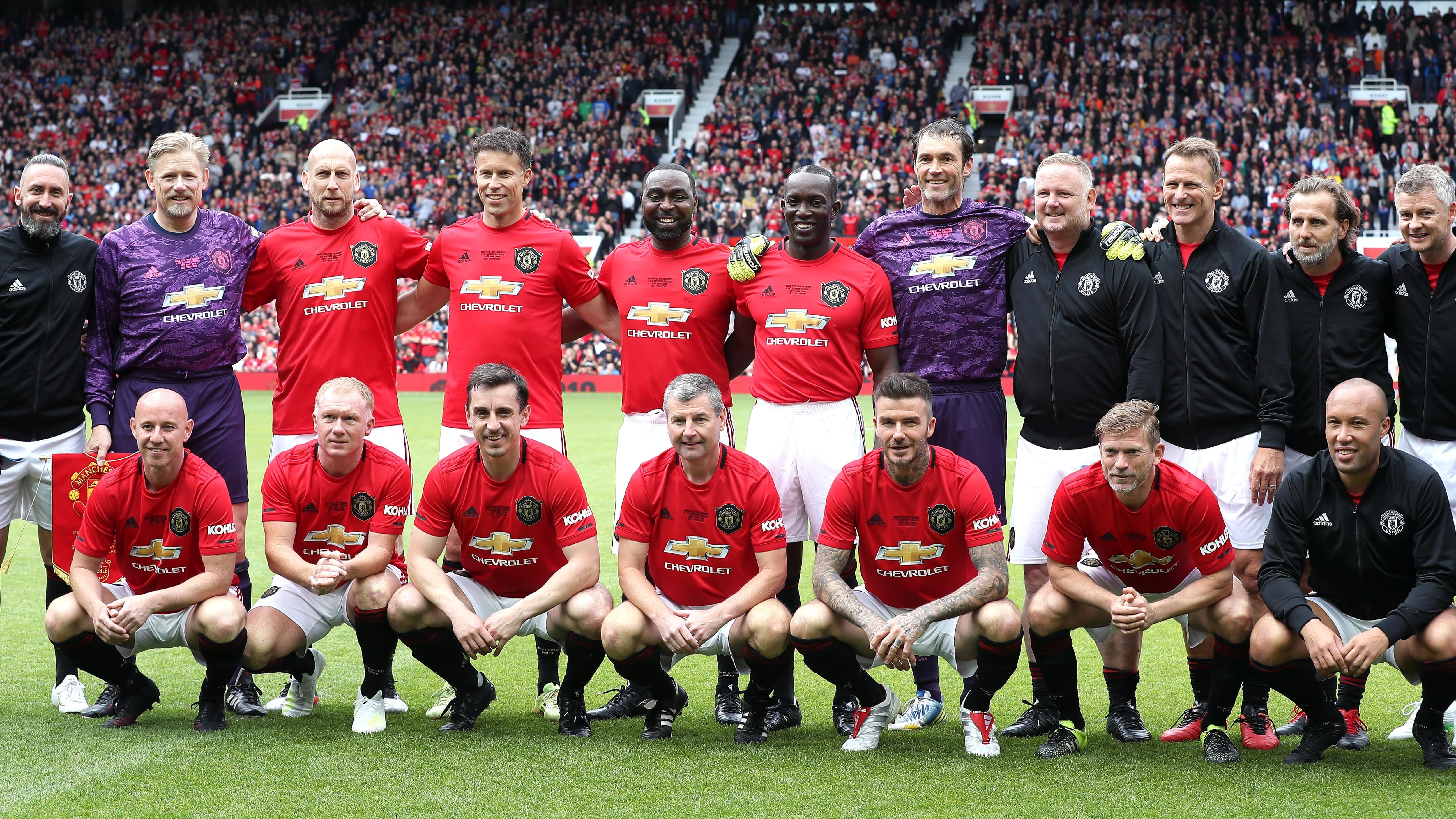 Manchester United’s treble winners met for a match against Bayern Munich on the 20th anniversary