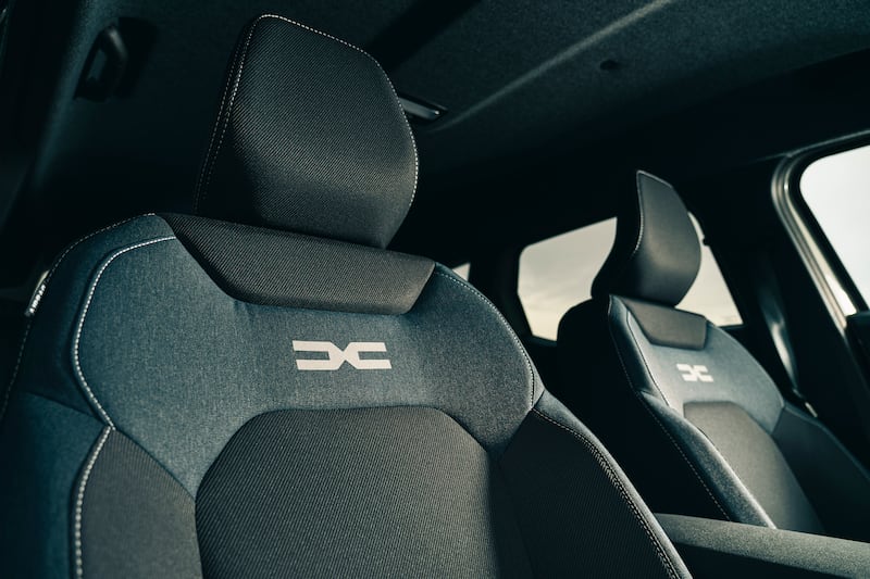 The seats are branded with Dacia’s new logo