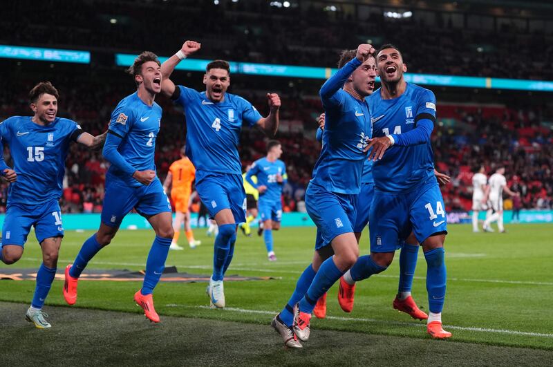 Greece enjoyed an historic win over England as they outplayed their Wembley hosts