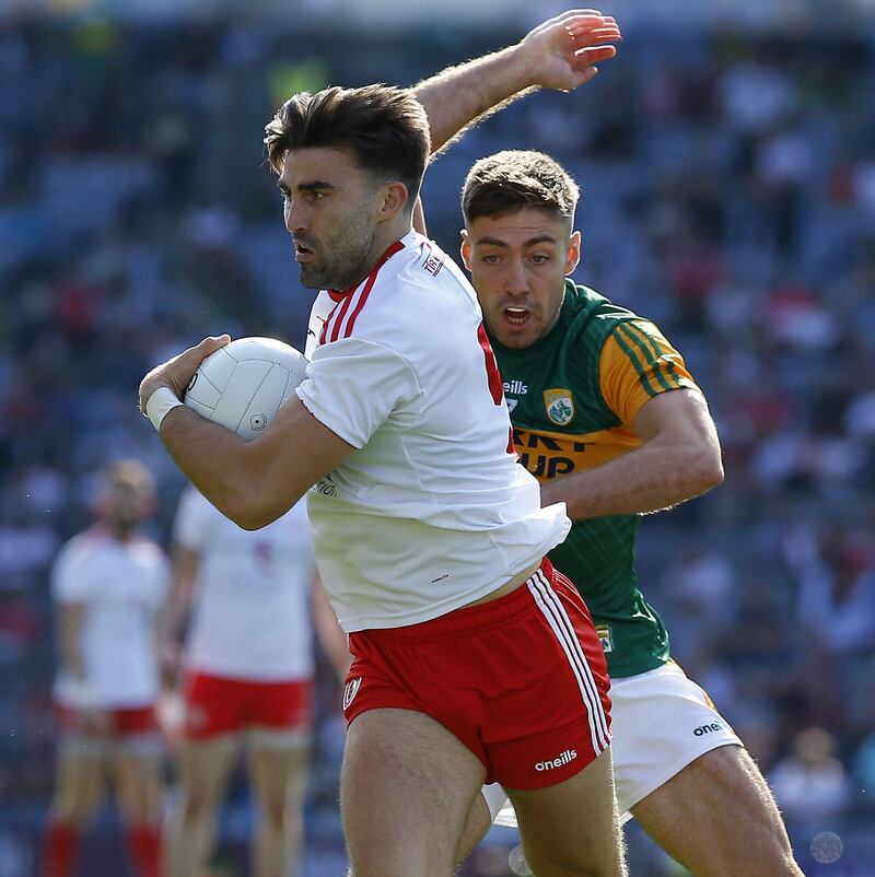 Tiernan McCann was introduced during the second half of Tyrone's 2021 All-Ireland semi-final victory over Kerry. Picture by Seamus Loughran