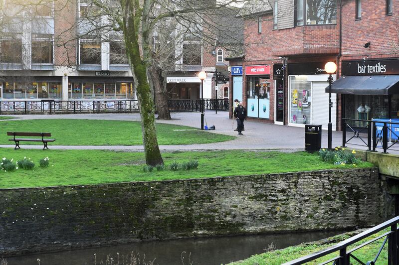 A view of The Maltings in Salisbury where former Russian spy Sergei Skripal and his daughter, Yulia, collapsed after they were poisoned with Novichok