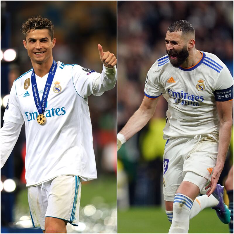 Cristiano Ronaldo, left, and Karim Benzema led the line prolifically for Real Madrid