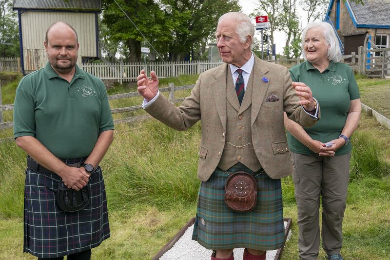 Charles visited the Forsinard Flows Visitor Centre during his tour of the area