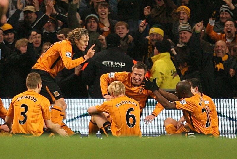 Bullard recreated boss Phil Brown’s memorable ‘half-time team talk’ after scoring for Hull against Manchester City