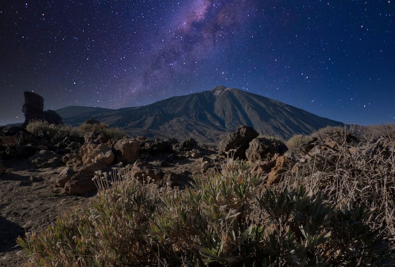 The Milky Way over Mount Teide, Mount Teide National Park