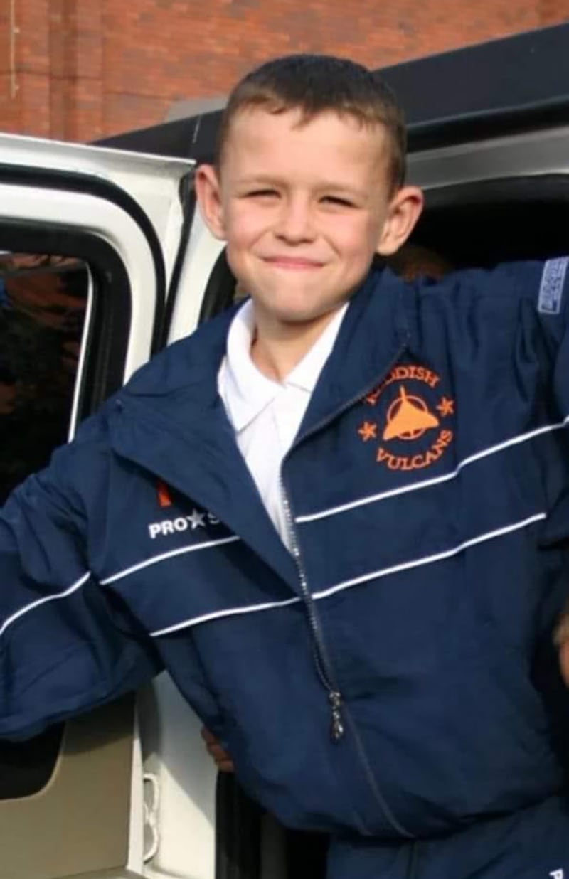 Phil Foden during his time at the Reddish Vulcans club in Stockport