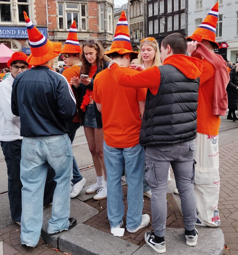 Crowds out for the annual King's Day celebrations in the Netherlands. PICTURE: PEDRO DONALD