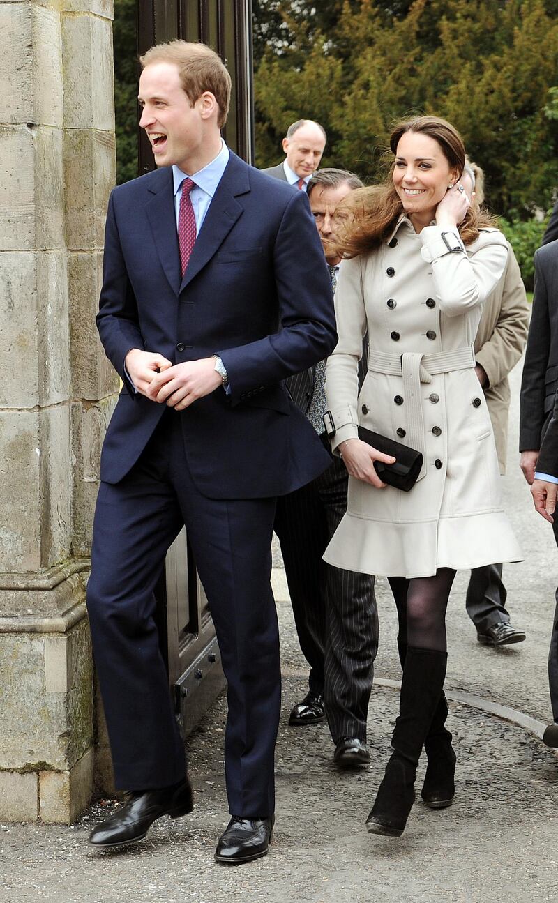 The Princess of Wales frequently wore her Burberry buff trench coat on public appearances through the 2000s