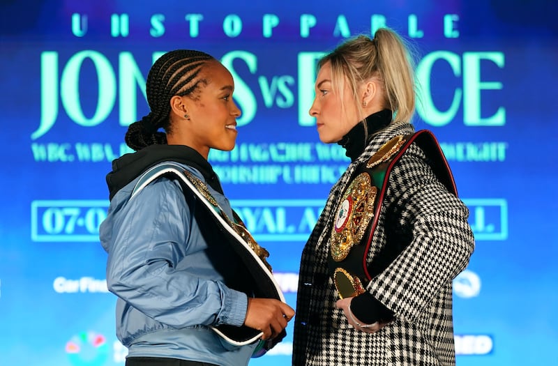 Jonas (left) and Price face off during a press conference