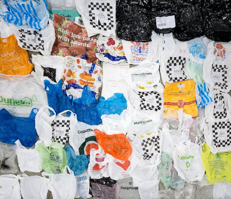 Plastic bags, made from “soft plastic”, collected by Everyday Plastic campaigners. (Everyday Plastic)