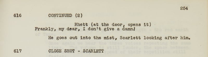 Leigh's Gone With The Wind screenplay is up for auction (Sotheby's)