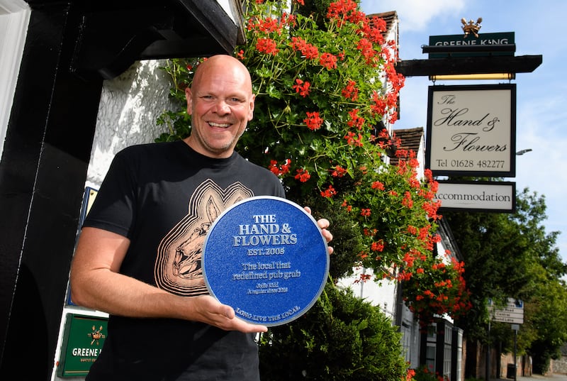 Kerridge outside his pub The Hand And Flowers