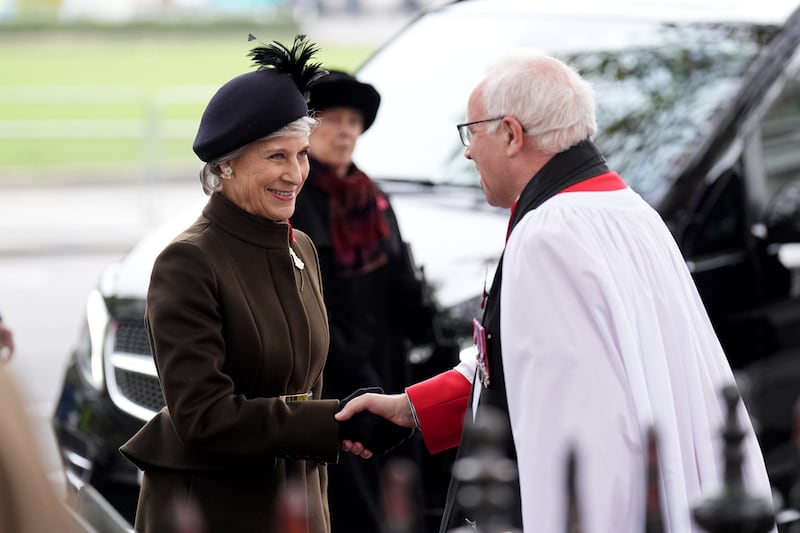 The duchess was greeted by the Dean of Westminster, the Very Rev Dr David Hoyle, upon her arrival