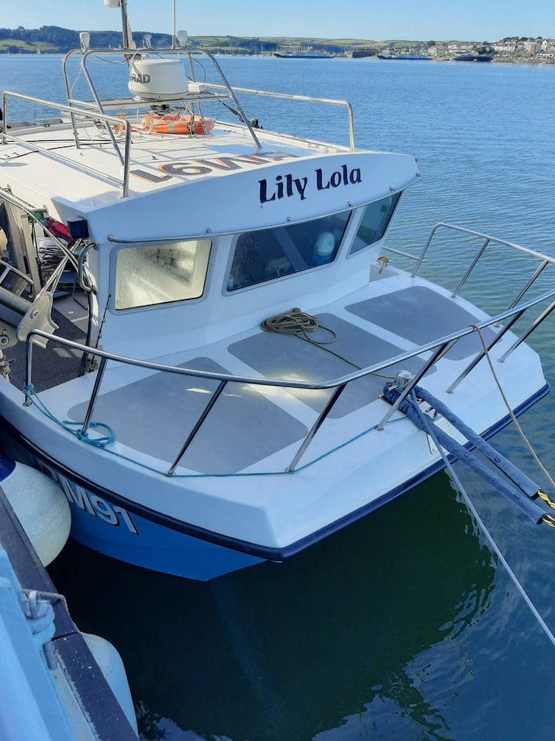 The NCA also released this photo of the ‘Lily Lola’ boat that was searched