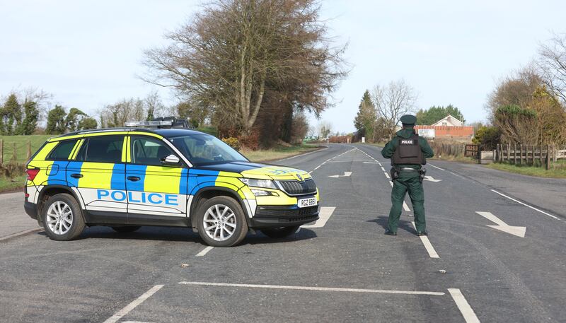 A man has died following a crash between a car and a lorry on the A5 in County Tyrone on Tuesday evening.
The collision happened on the Curr Road, between Omagh and Ballygawley, shortly before 19:20 GMT.
The 30-year-old driver of a white BMW was pronounced dead at the scene.
PICTURE COLM LENAGHAN