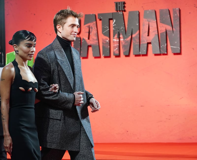 Robert Pattinson and Zoe Kravitz at a screening of The Batman