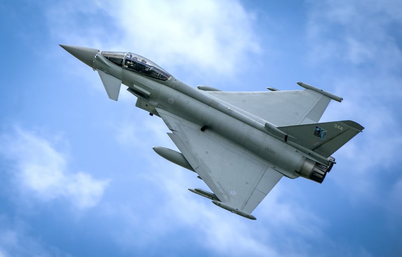 Typhoon fighter jets were scrambled to monitor the Russian Bear-F aircraft