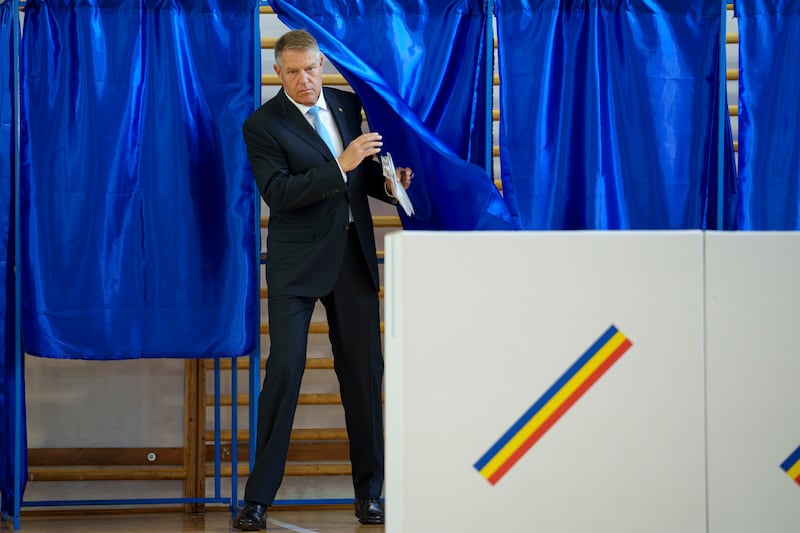 Romanian president Klaus Iohannis (Andreea Alexandru/AP)