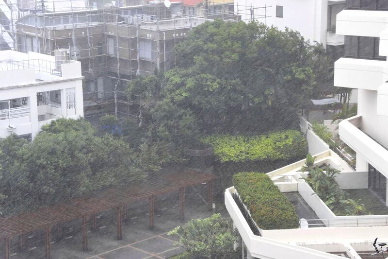 Rainstorm over Okinawa