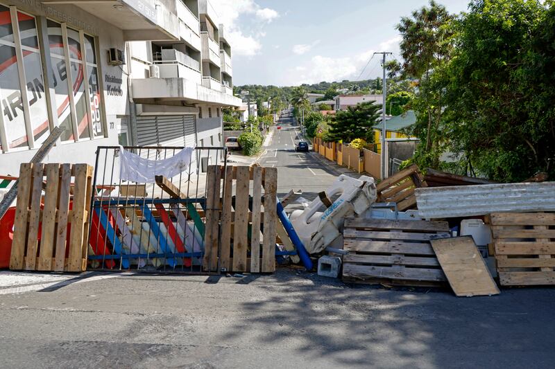 Barricades have turned some parts of Noumea into no-go zones (Ludovic Marin/Pool Photo via AP)