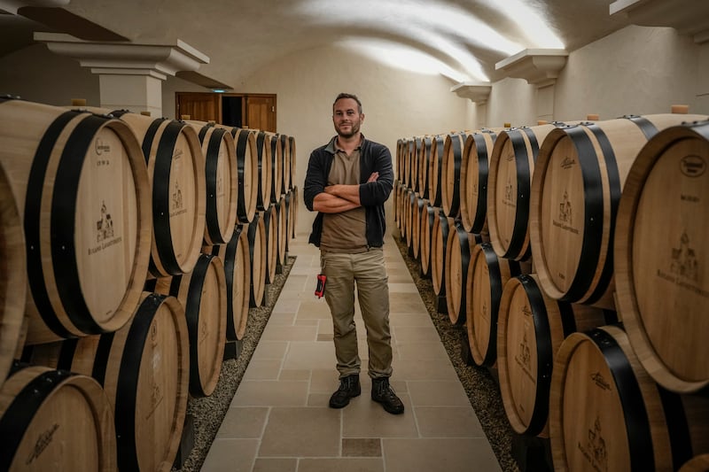 Arnaud Lavantureux, co-owner of Domaine Lavantureux, said he and his family are already looking ahead to next year’s harvest (Aurelien Morissard/AP)