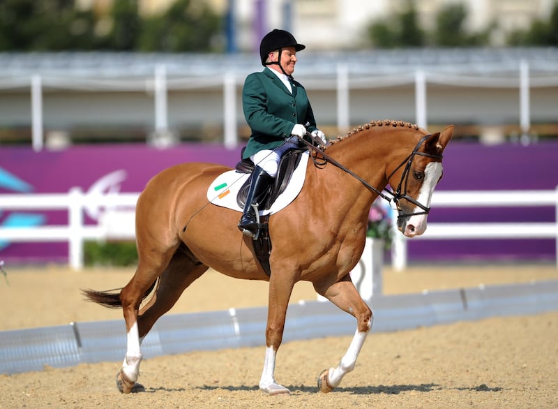 Ireland's Eilish Byrne competes with horse Youri during the Equestrian Dressage Individual Freestyle Test Grade II at Greenwich Park, London